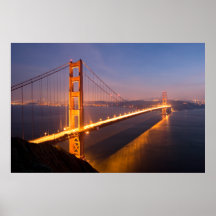 Soirée à la copie de golden gate bridge posters