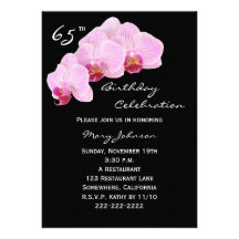 soixante-cinquième Invitation de fête d'anniversai
