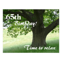 soixante-cinquième L'anniversaire Partie-Détendent Invitation Personnalisée