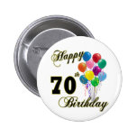 Soixante-dixième cadeaux d'anniversaire et habille pin's avec agrafe