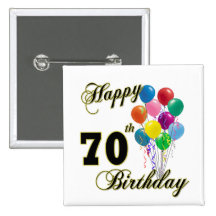Soixante-dixième cadeaux d'anniversaire et habille badge