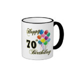 Soixante-dixième cadeaux d'anniversaire et habille tasses à café