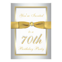 Soixante-dixième invitation d'anniversaire d'argen