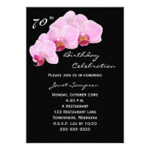 soixante-dixième Invitation de fête d'anniversaire