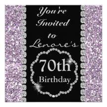 soixante-dixième Invitation de fête d'anniversaire