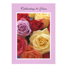 soixante-dixième Invitation de fête d'anniversaire