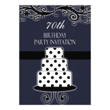 soixante-dixième Invitation personnalisée de fête 