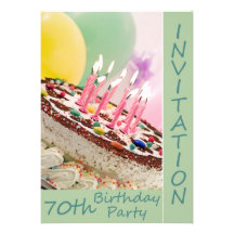 soixante-dixième Invitation personnalisée de fête 