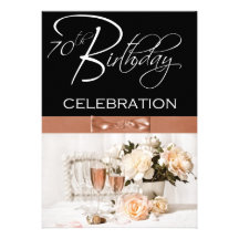 soixante-dixième Invitation personnalisée de fête 