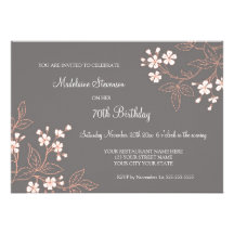 Soixante-dixième invitations florales de corail gr