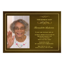 soixante-quinzième Invitations de fête d'anniversa