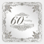 soixantième Autocollants d'anniversaire de mariage