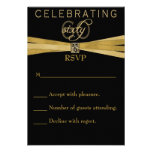 Soixantième carte élégante des invitations RSVP de