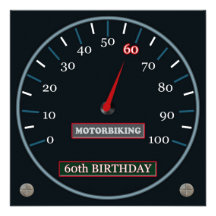 Soixantième invitation d'anniversaire de Motorbiki
