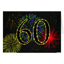 soixantième Invitation de fête d'anniversaire Cartes De Vœux