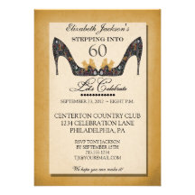 Soixantième invitation de fête d'anniversaire de c