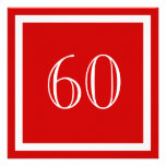 soixantième Invitation de fête d'anniversaire - ro