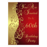 soixantième Invitation personnalisée de fête d'ann