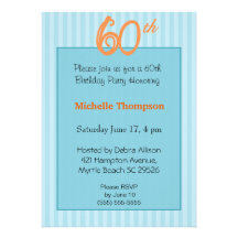 soixantième Invitations d'anniversaire