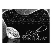 Soixantième invitations d'anniversaire de diamant  invitations