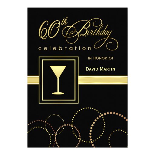 soixantième Invitations de fête d'anniversaire - a