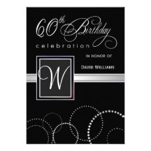 soixantième Invitations de fête d'anniversaire - a