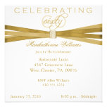 Soixantième invitations élégantes de fête d'annive
