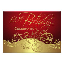 Soixantième invitations personnalisées de fête d'a