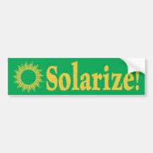 Solarize ! Adhésif pour pare-chocs à énergie solai Autocollant Pour Voiture