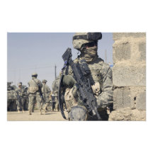 Soldat armé avec un MK-48 Photo Sur Toile