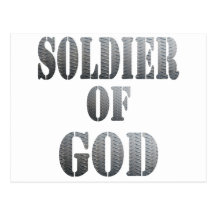 Soldat de Dieu 5 Métal Carte Postale
