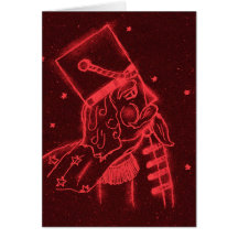 Soldat de jouet en rouge carte de vœux