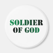 Soldat de vert de Dieu et noir Magnets Pour Réfrigérateur