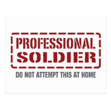 Soldat professionnel carte postale