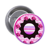 soleil de rose pin's avec agrafe