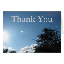 Soleil et arbres de Merci Carte De Vœux