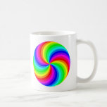 Soleil lumineux psychédélique de remous d'arc-en-c mugs