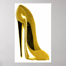Soleil ShoePrint stylet jaune Posters