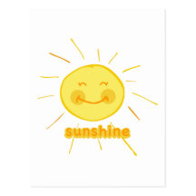 Soleil souriant carte postale