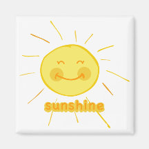 Soleil souriant magnets pour réfrigérateur