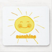 Soleil souriant tapis de souris
