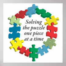 Solution du blanc d'art d'affiche de puzzle…
