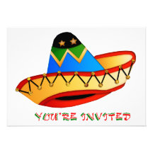 Sombrero coloré vous êtes invités faire-parts