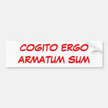 SOMME DE COGITO ERGOARMATUM AUTOCOLLANT POUR VOITURE