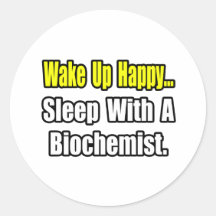 Sommeil avec un biochimiste autocollants ronds