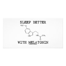Sommeil mieux avec de la mélatonine (molécule chim cartes de vœux avec photo