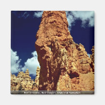 Sommets rouges, canyon rouge, formation de roche d magnets pour réfrigérateur