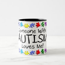 Somone avec l'autisme m'aime (pp) mug à café
