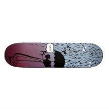 Son déjeuner pleuvant skateboards