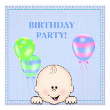 SON MON BLEU D'INVITATION D'ANNIVERSAIRE